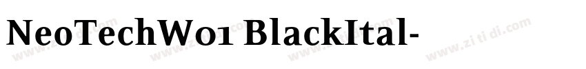 NeoTechW01 BlackItal字体转换